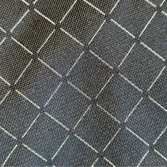 Faconnable Black Checkered Silk Tie NWOT 4” Wide 58” Long - Picture 2 of 5